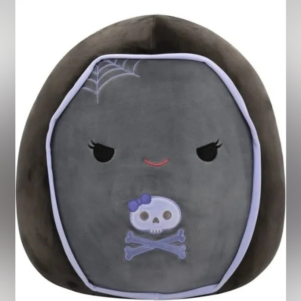 NWT Squishmallows Original 16-Inch Julianne Grey & Purple Coffin